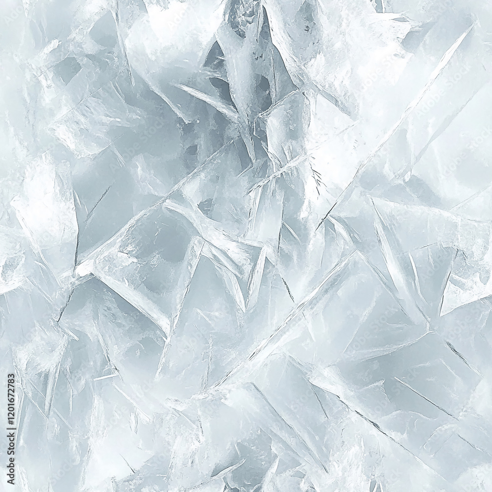 Obraz premium Frosty Abstract Ice Texture with Sharp Geometric Pattern