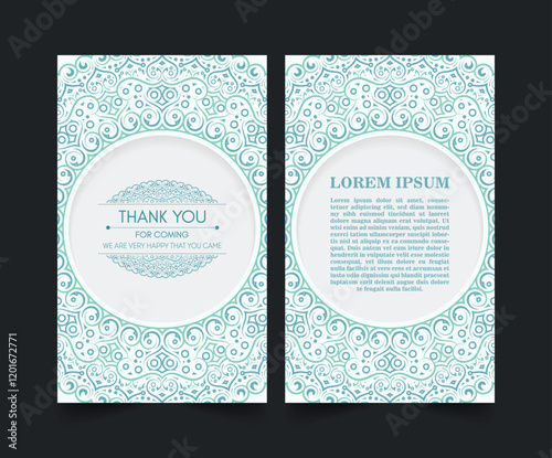 colorful patterned wedding thank you cards