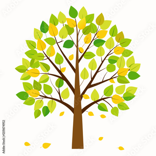 aspen tree with green leaves