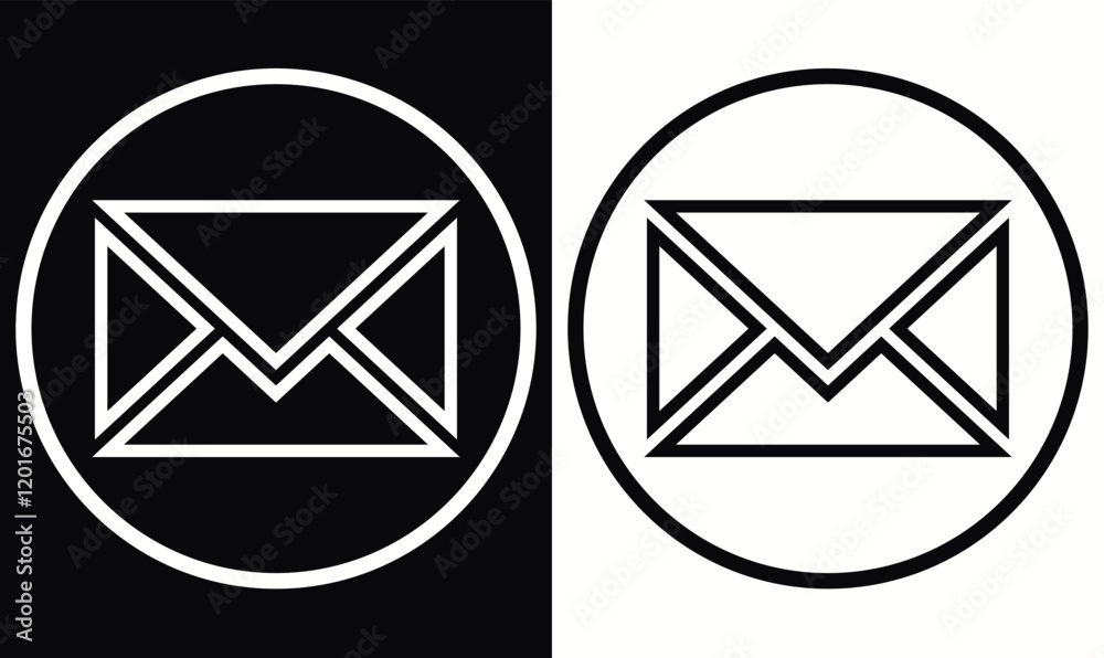 A simple email icon. A simple email icon.
