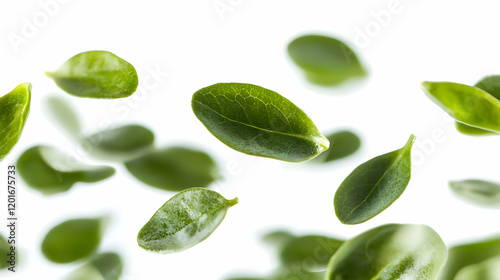 Floating Green Leaves Nature Photography Background