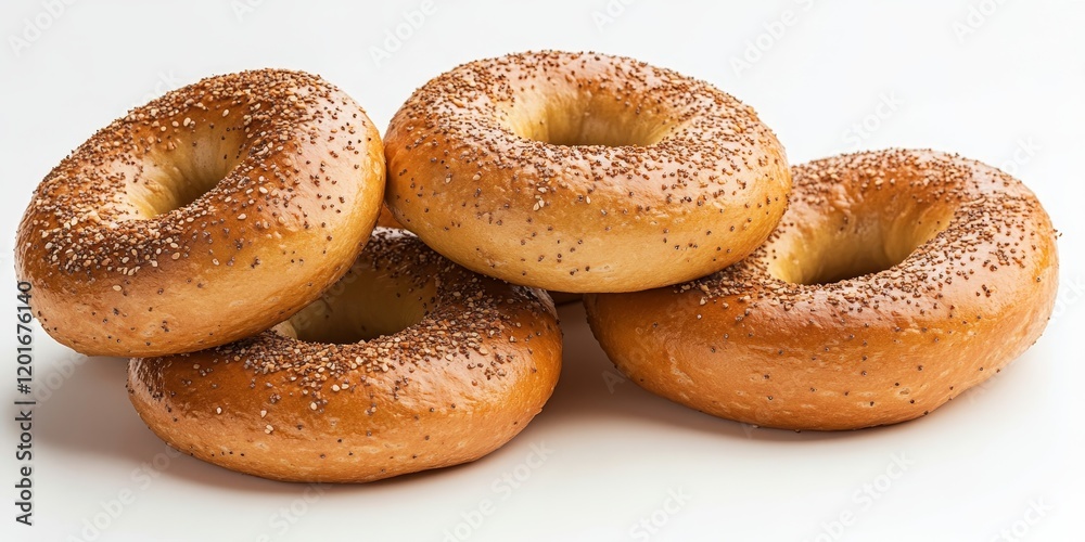 Bagels displayed in isolation against a white background, showcasing the fresh and appealing qualities of bagels. This image captures the essence of bagels perfectly. Bagels displayed in isolation against a white background, showcasing the fresh and appealing qualities of bagels. This image captures the essence of bagels perfectly.