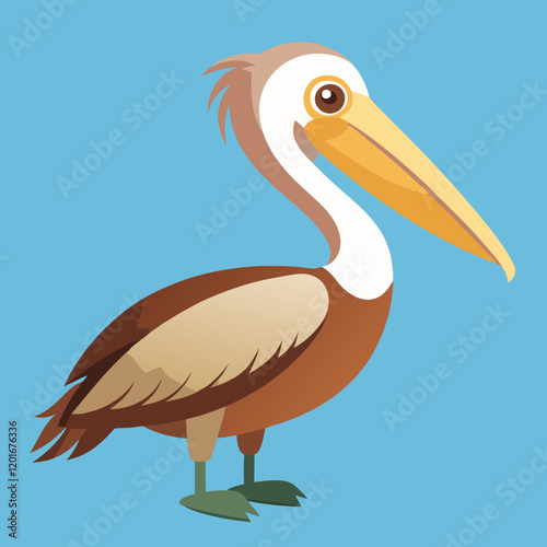 brown pelican cartoon illustration