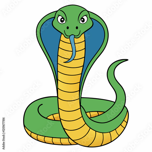 cartoon cobra vector illustration