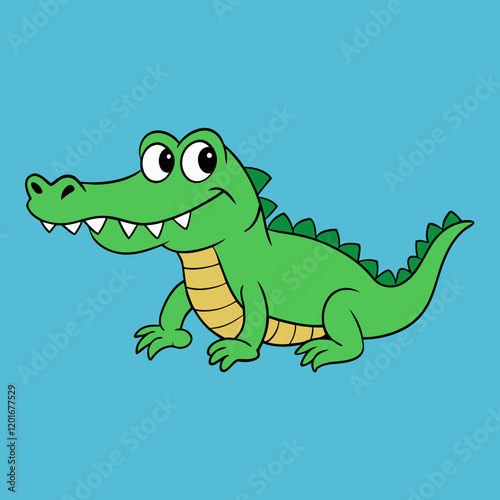 cartoon crocodile vector