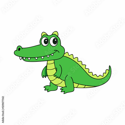 cartoon crocodile vector