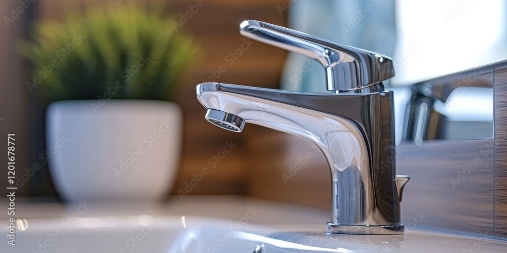 Detailed close up of a faucet in a bathroom, showcasing the sleek design and modern features of the faucet. This close up highlights the functionality and aesthetics of the faucet in a stylish Detailed close up of a faucet in a bathroom, showcasing the sleek design and modern features of the faucet. This close up highlights the functionality and aesthetics of the faucet in a stylish