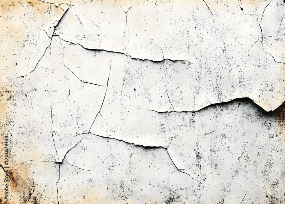 Fototapeta premium Vintage grunge paper texture isolated. Old worn overlay distressed background. Torn and crumpled pattern for cover. Vintage scratched grunge effect for design.
