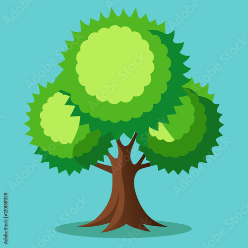 horse chestnut tree with leaves