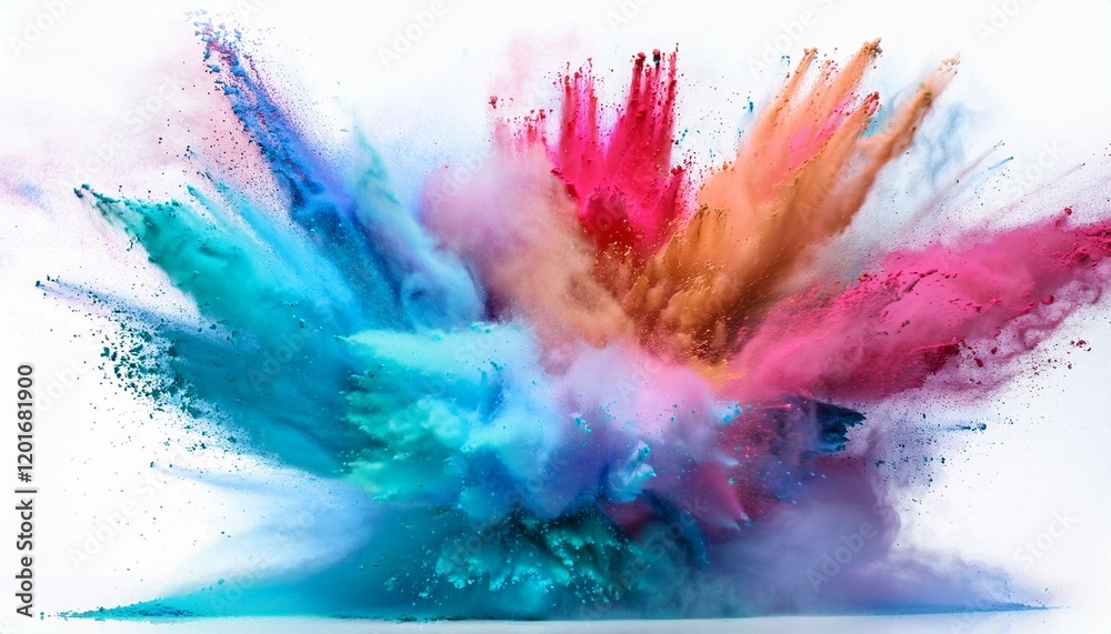 Fototapeta premium explosion of colored powder background graphic resource