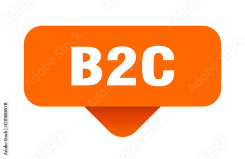 b2c sticker. b2c sign on transparent background