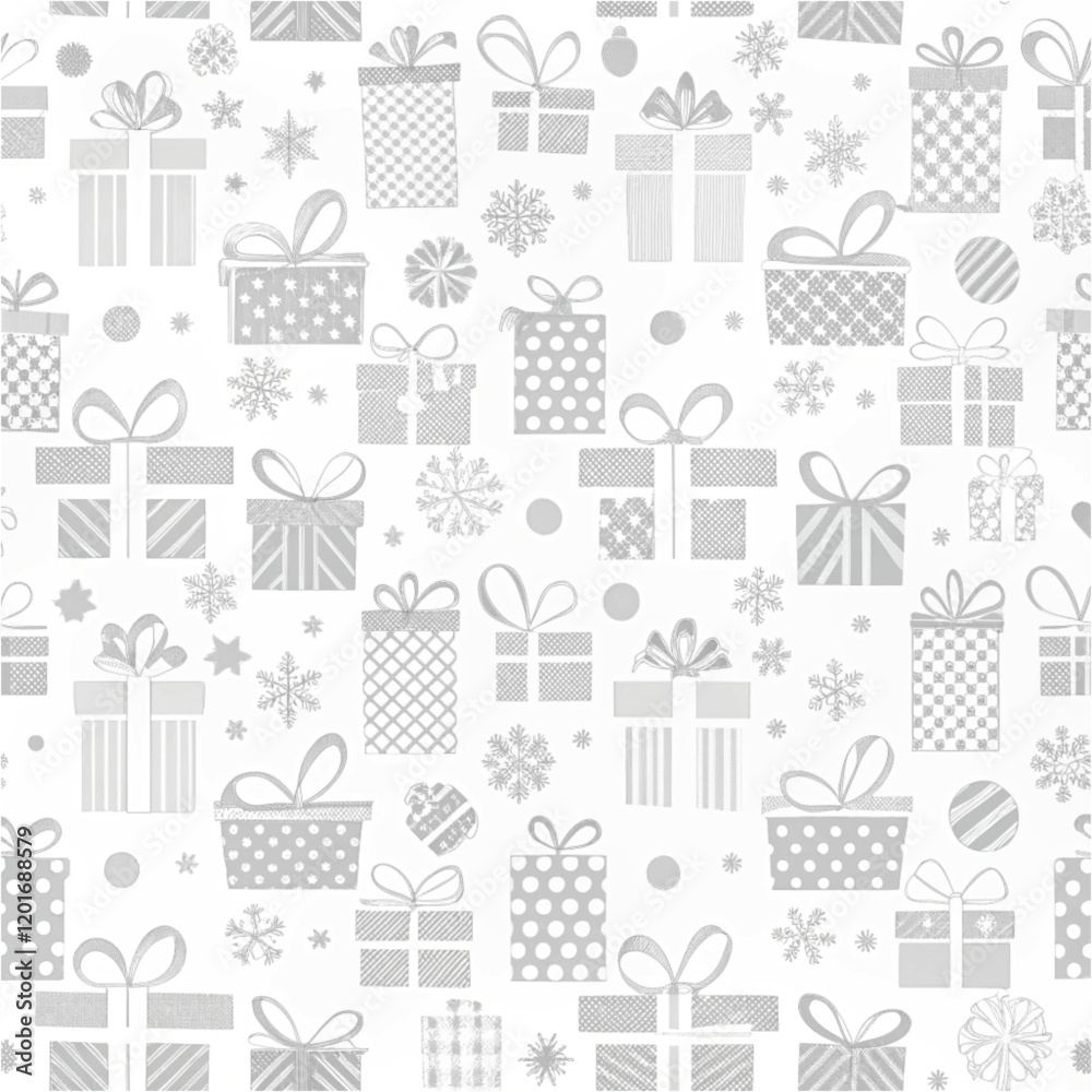 Gift box seamless pattern with icons
Gift box seamless pattern with icons
