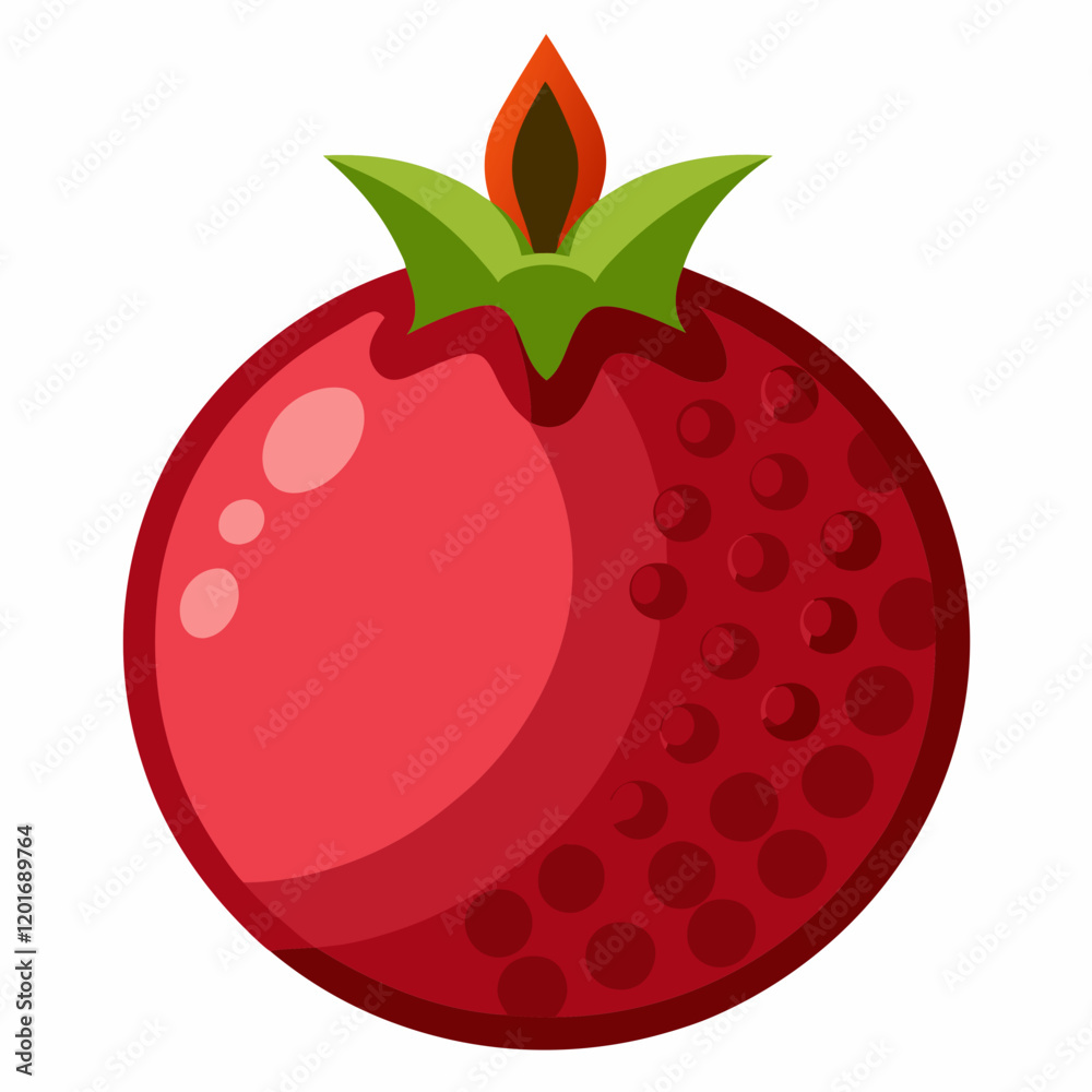 Obraz premium vector illustration of a pomegranate