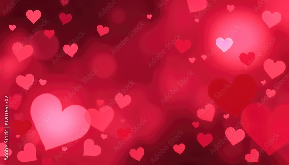Romantic red heart bokeh background Valentine Day love themed designs Romantic red heart bokeh background Valentine Day love themed designs
