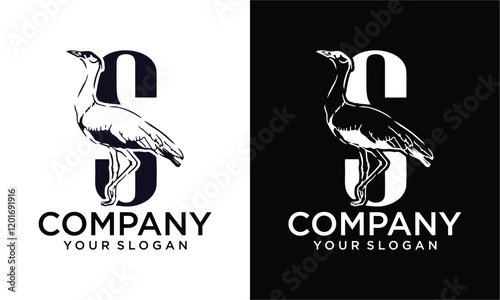 Creative Bird with Leter S logo photo