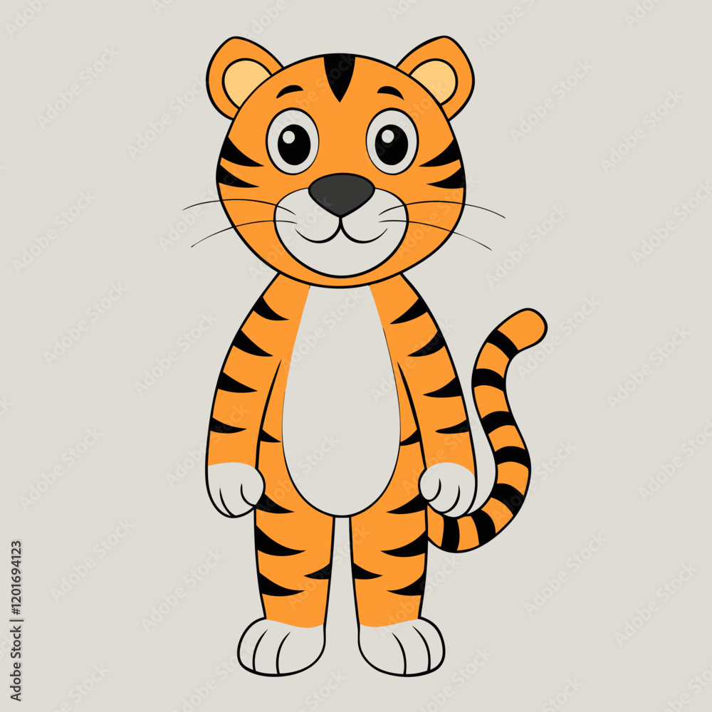 tiger cartoon isolated on white tiger cartoon isolated on white