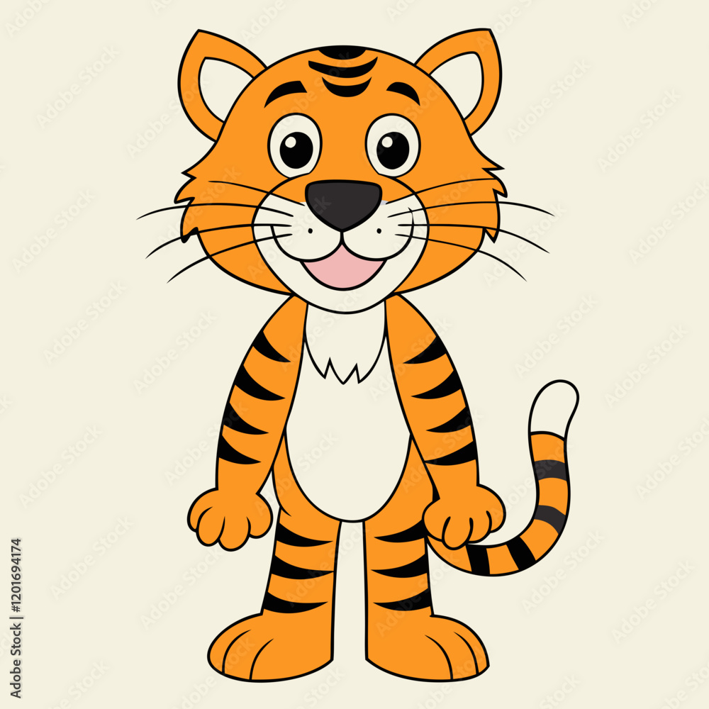 tiger cartoon isolated on white tiger cartoon isolated on white