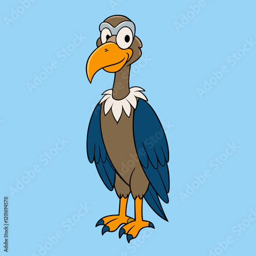 illustration of a cartoon vulture