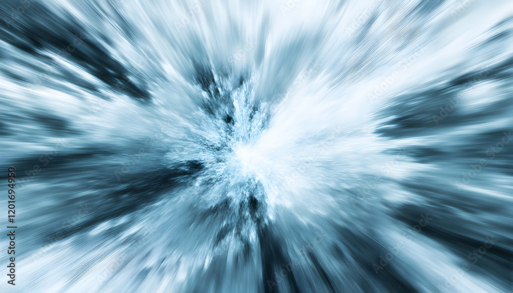 Naklejka premium Abstract blue motion blur background; dynamic, fast-paced energy; perfect for technology, speed, or travel themes.