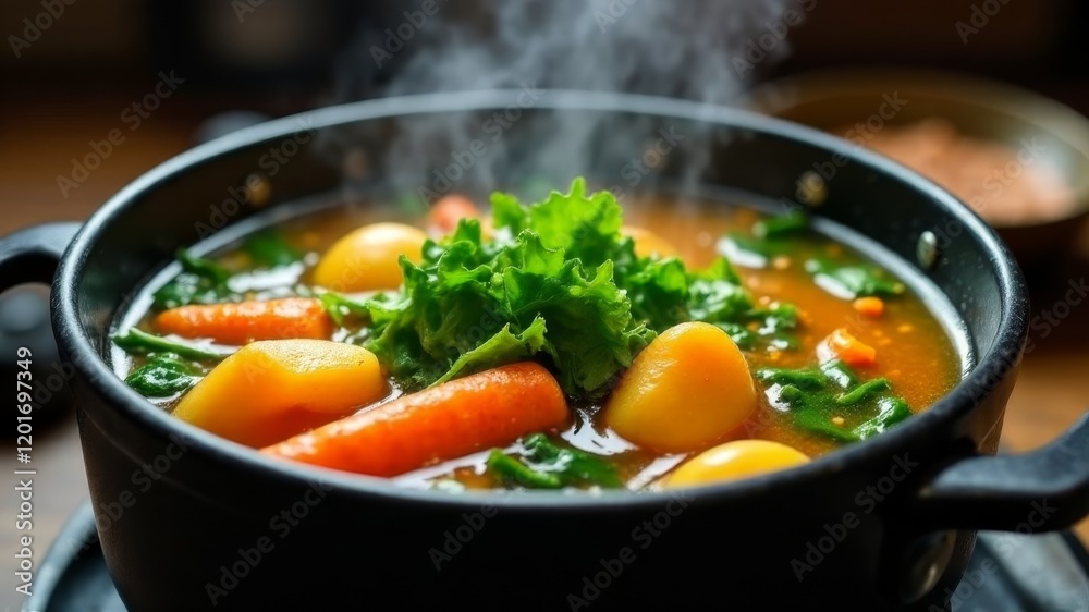 fresh cooked soup on the table fresh cooked soup on the table