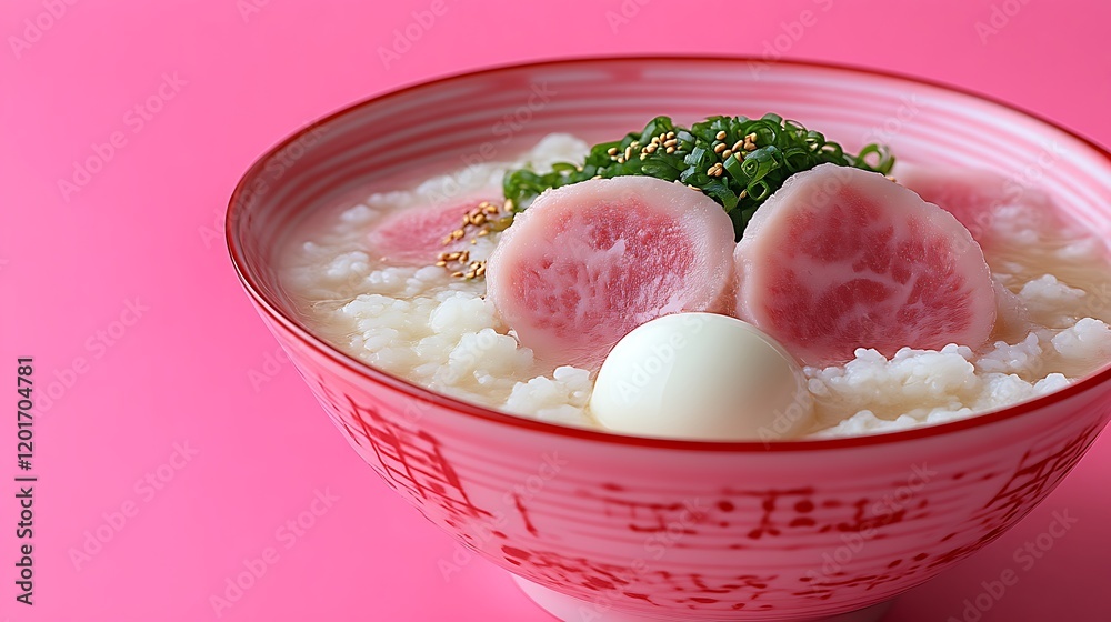 Delicious Rice Porridge with Pork and Egg Delicious Rice Porridge with Pork and Egg