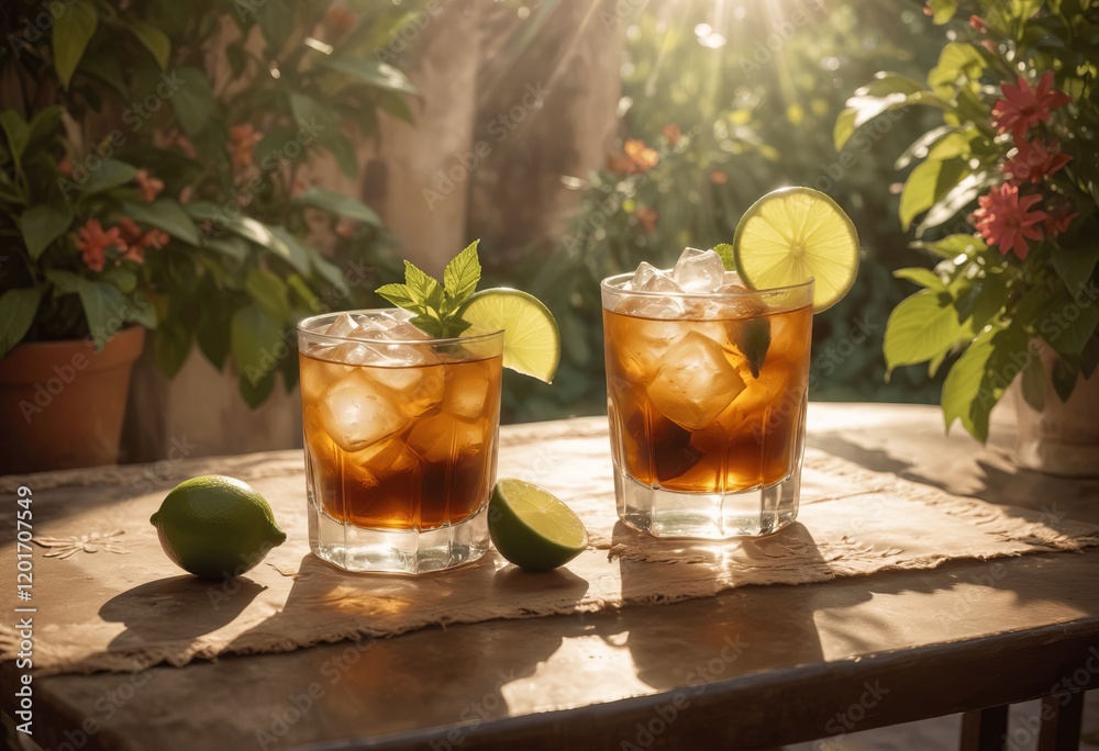 Capturing the Essence of Cuba Libre in a Vibrant Outdoor Setting Capturing the Essence of Cuba Libre in a Vibrant Outdoor Setting