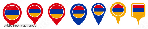 set vector Location pin armenia flag icon. Country location symbol Map markers design template illustration Free Download set vector Location pin armenia flag icon. Country location symbol Map markers design template illustration - GFXLoad