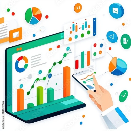 Data visualization trends business insights infographic digital workspace analytical perspective modern analytics