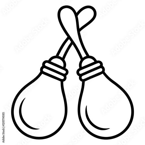 castanets line art vector illustration