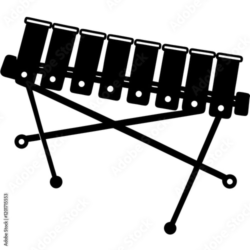 Fotografija vibraphone silhouette vector illustration
