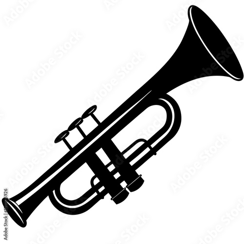 trumpet silhouette vector illustration