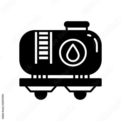 Propellant Tank Glyph Icon, Vector illustration
