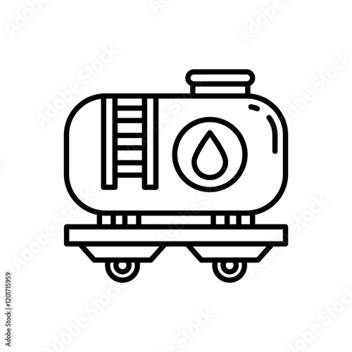 Propellant Tank Outline Icon, Vector illustration