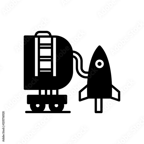 Plant Space Propellants Glyph Icon, Vector illustration