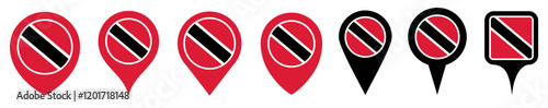 set vector Location pin tobago flag icon. Country location symbol Map markers design template illustration Free Download set vector Location pin tobago flag icon. Country location symbol Map markers design template illustration - GFXLoad