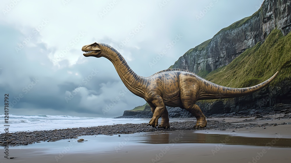 Fototapeta premium Jurassic Titans: The Untamed World of Dinosaurs