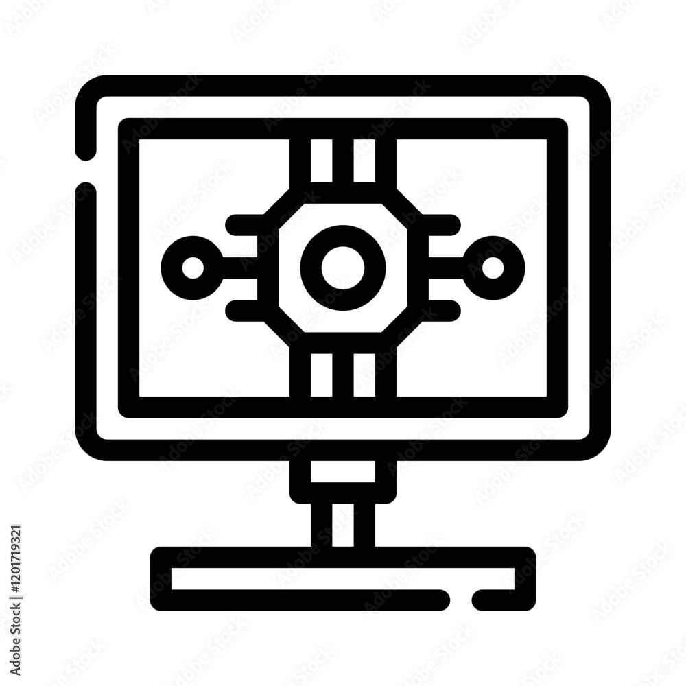 Icon Software Application With Style Outline Icon Software Application With Style Outline