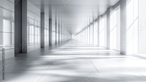 Infinite White Corridor: Architectural Modernism and Light
