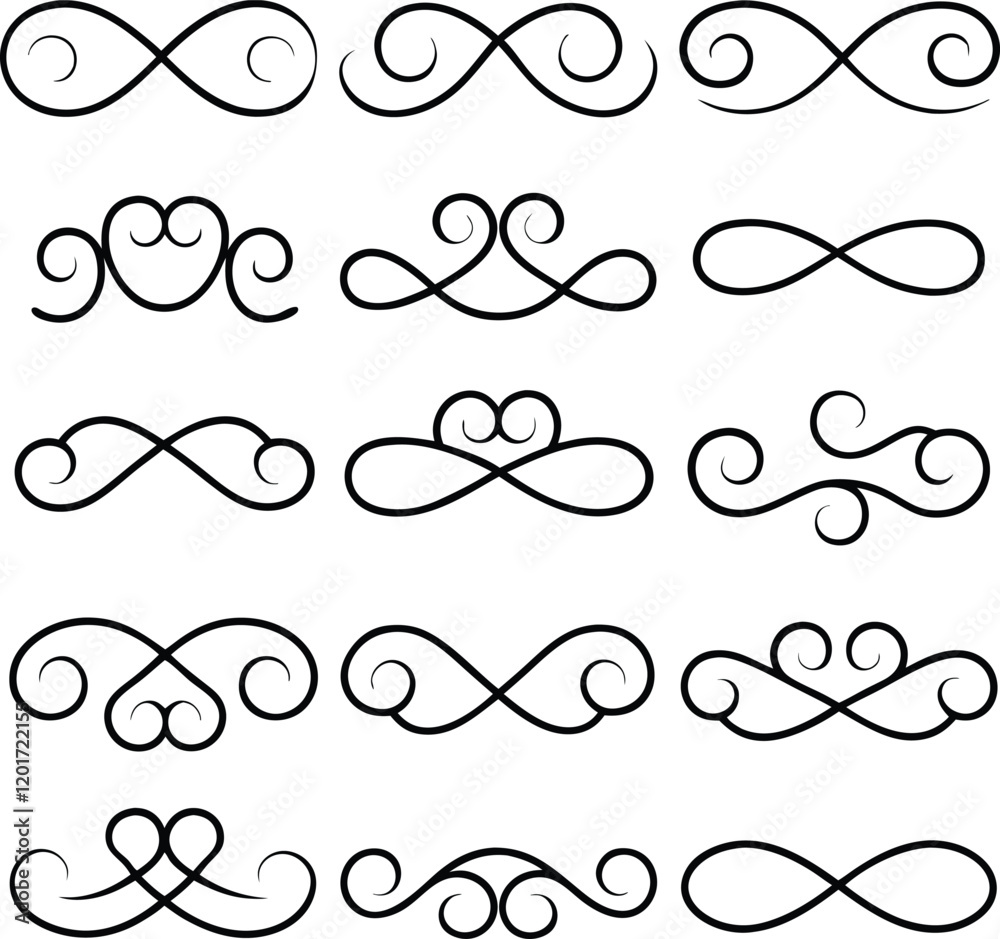 Elegant Flourishes Decorative Swirls, Curls, and Scrollwork Designs Elegant Flourishes Decorative Swirls, Curls, and Scrollwork Designs