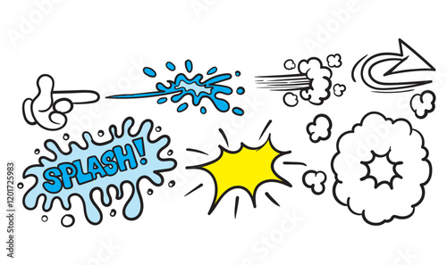 flat design comic style background pop art