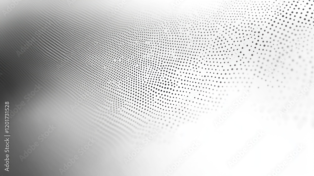 Abstract Gray Scale Dotted Wave Pattern Digital Art Abstract Gray Scale Dotted Wave Pattern Digital Art