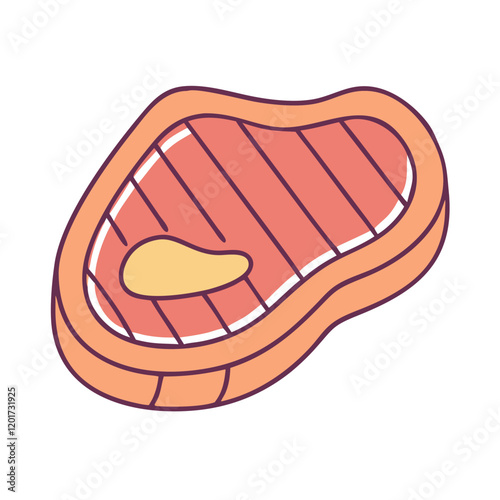 marinated steak icon, marinated steak vector illustration-simple illustration of marinated steak, perfect for marinated steak logos and icons