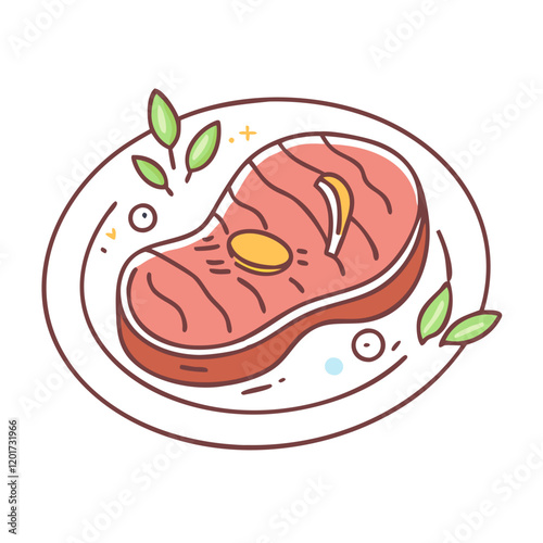 marinated steak icon, marinated steak vector illustration-simple illustration of marinated steak, perfect for marinated steak logos and icons