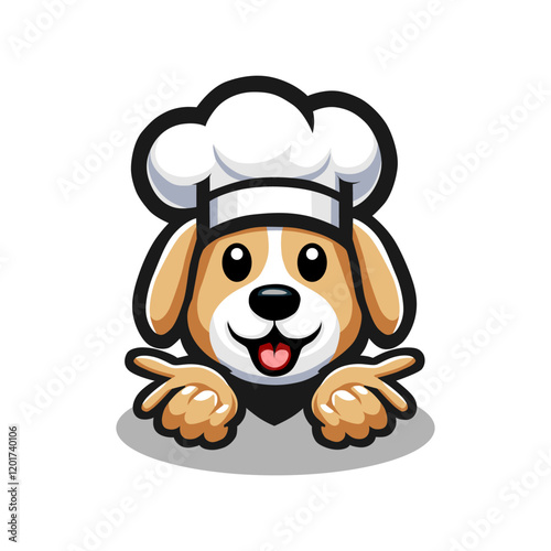 Chef logo with cute dog theme photo