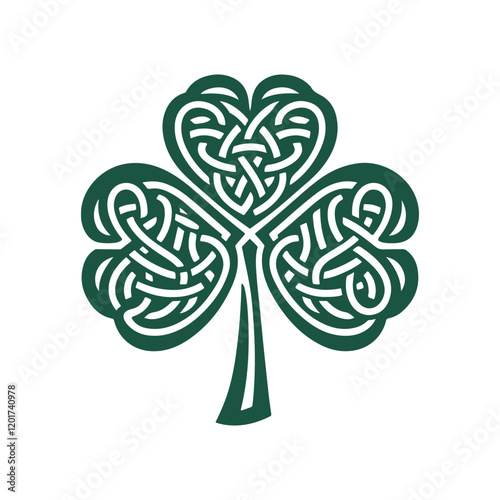  Celtic Knot Shamrock Designs in Green – St. Patrick's Day Art photo