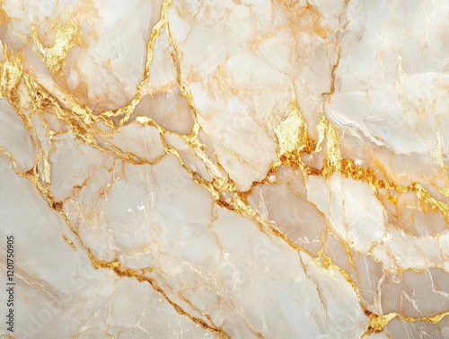 luxurious marble texture with flowing gold veins, elegant abstract patterns, warm cream and metallic tones