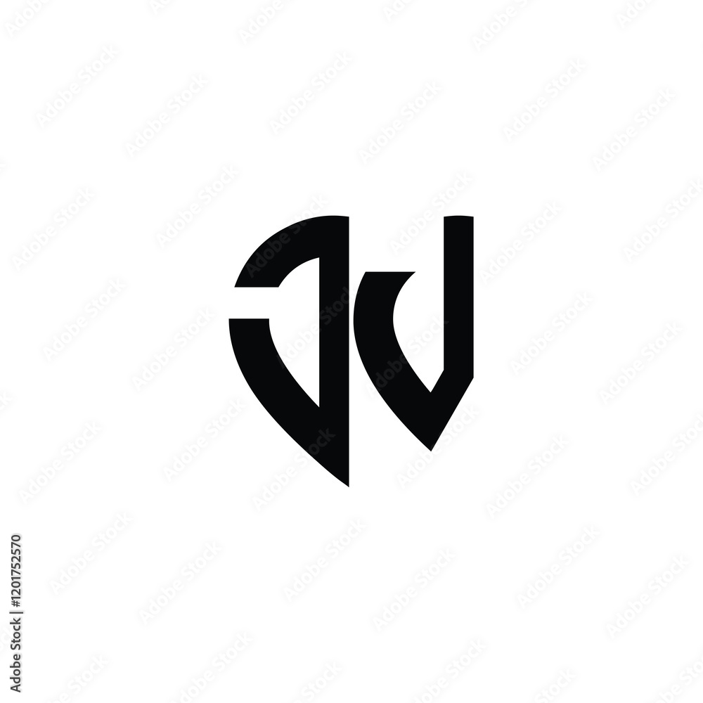 JV monogram logo design letter text name symbol monochrome logotype alphabet character simple logo JV monogram logo design letter text name symbol monochrome logotype alphabet character simple logo