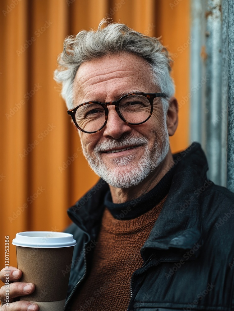 Senior Man with Coffee Senior Man with Coffee