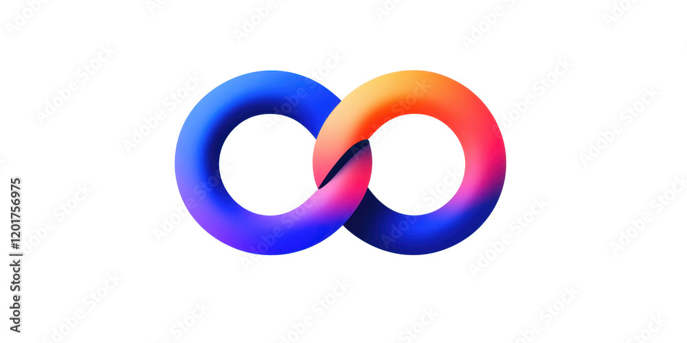 Abstract Intertwined Rings Gradient Colors Infinity Symbol Dynamic Design Element Abstract Intertwined Rings Gradient Colors Infinity Symbol Dynamic Design Element