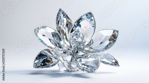 Wallpaper Mural A stunning crystal lotus flower sculpture reflecting light in a bright setting. Torontodigital.ca